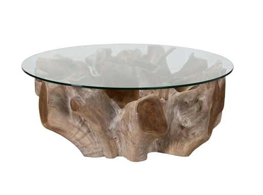 Hailey Coffee Table is made from a single tree root carved into the shape of an oversized coffee table - Lifestyle Furniture
