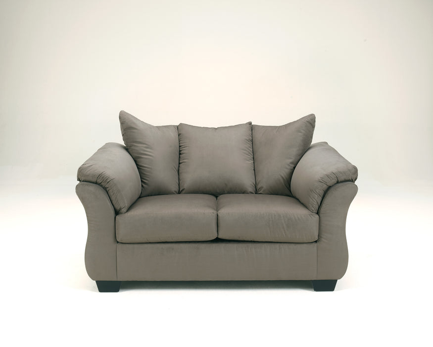 Featuring clean lines, fresh coloration and great attention to details this loveseat can be used in tight corners or as a focal point in the center of the room. 