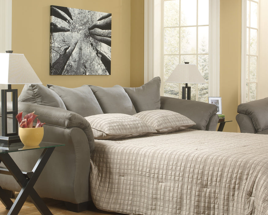 Featuring a tufted back and plush seat cushion, this sofa bed has a casual style perfect for most aesthetics.