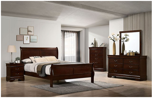 This set features traditional styling cherry finish with bracket feet, and is crafted from exceptional quality solid wood - Lifestyle Furniture