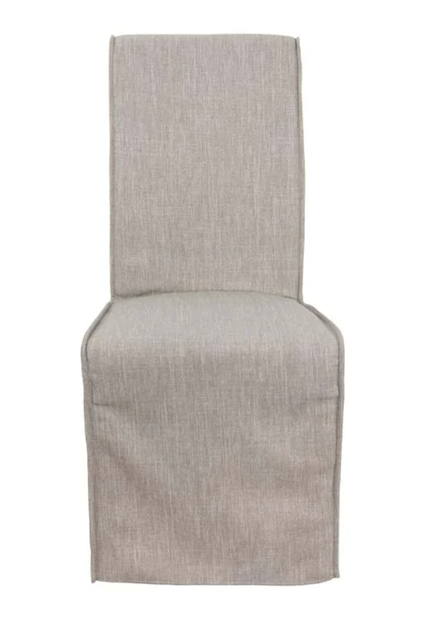 chic slipcover Upholstered Dining Chair in neutral tone - Lifestyle Furniture