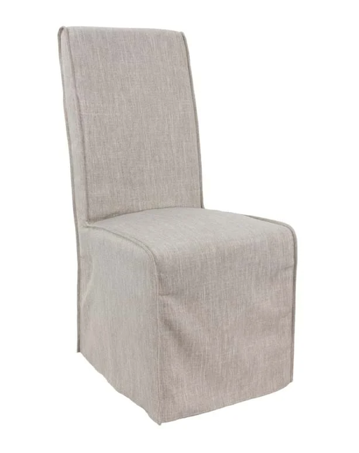 Neutral Tone Slipcover Upholstered Dining Chair - Lifestyle Furniture