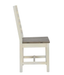 Slatted Reclaimed Wood Dining Chair Lark Brown/Classic Ivory - Lifestyle Furniture