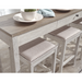 grayish white Counter Table with 3 backless counter stool - Lifestyle Furniture