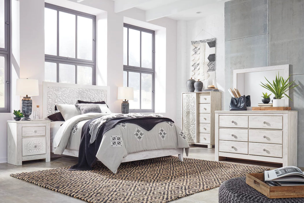 Catalina Panel Bed with Dresser & Mirror - Lifestyle Furniture
