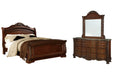 North Shore Sleigh Bed with Dresser & Mirror - Lifestyle Furniture