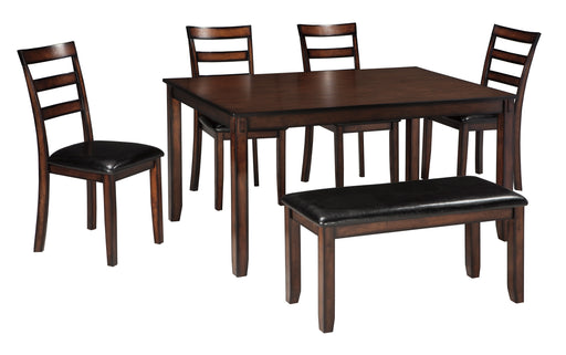 Black Leather Upholstered Dining Set - Lifestyle Furniture