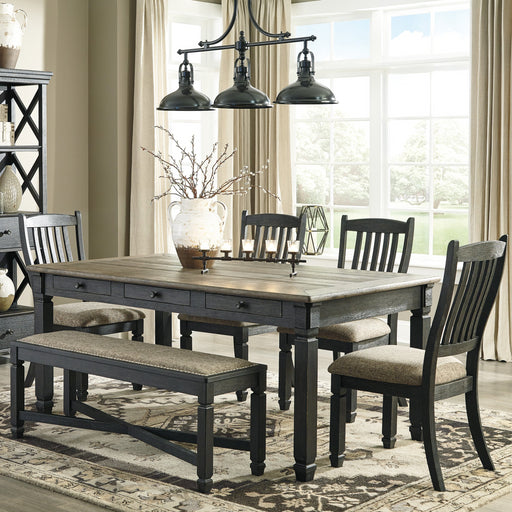 Wood Dining Set in Oak Finish - Lifestyle Furniture