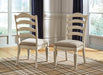country-inspired ladder back side chairs style dining room set - Lifestyle Furniture