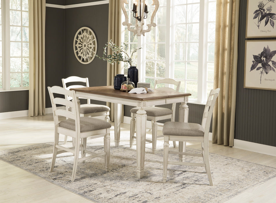 Rectangle table wood Counter Height Dining Set in light grey wash - Lifestyle Furniture