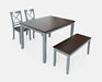 Farmhouse feel small wood dining set in grey and brown - Lifestyle Furniture
