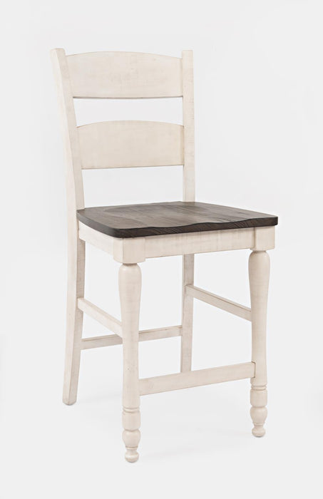 ladder counter stool in white finish