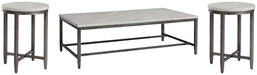  the tables have a faux concrete top with metal base finished in two tone to create a modern style - Lifestyle Furniture
