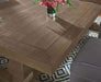 Large 114" Desert Grey Wood Dining Table - Lifestyle Furniture