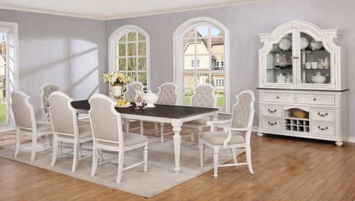 upholstered back and seat side chairs Dining Collection in two tone finish - Lifestyle Furniture