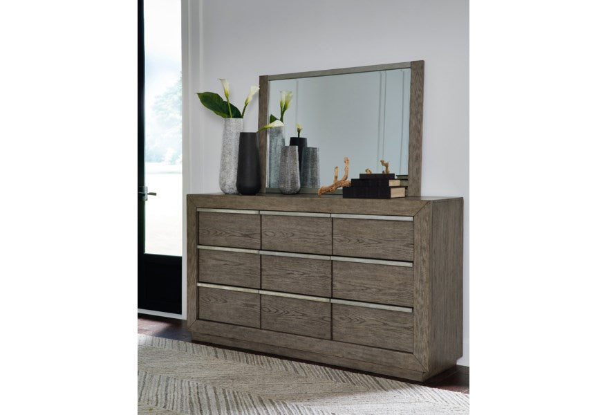 Andrea Upholstered Bed with Dresser & Mirror - Lifestyle Furniture