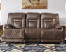  the brown reclining collection has plush seats and console, covered in soft top grain leather, are extra comfortable and perfect for snuggling up with a good movie - Lifestyle Furniture