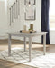 square table and side chairs Dining Set in weathered gray finish - Lifestyle Furniture