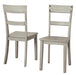 Weathered gray finish with durable melamine top wood Dining Set - Lifestyle Furniture