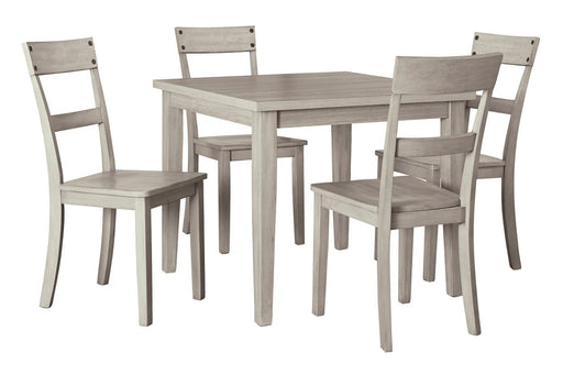 weathered gray simple wood Dining Set - Lifestyle Furniture