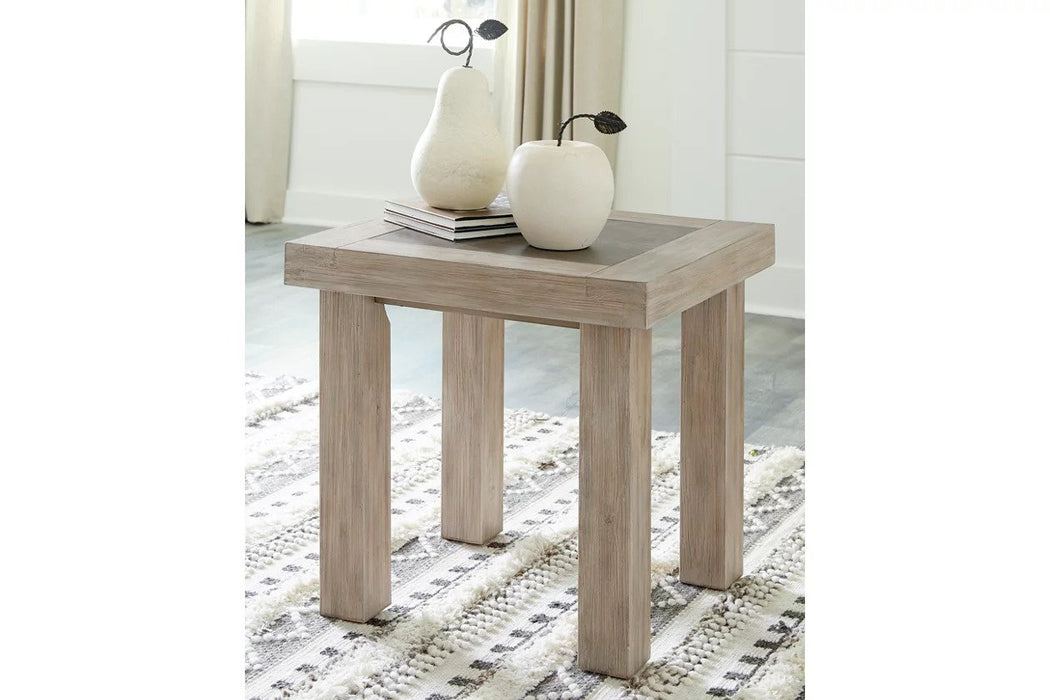 Elegant, rhapsodic vibe in this occasional table set with its simple lines, distressed woodgrain, and rich rustic pine finish - Lifestyle Furniture