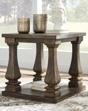 with its plank-look framed tabletop and the textured grey finish, this table adds cottage flair and will be a perfect fit for your vintage home  - Lifestyle Furniture