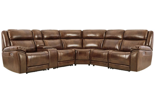 This six-piece sectional features a recliner on each end for the ideal spot to get cozy on movie night, and plush polyester exterior upholstery for ultimate comfort - Lifestyle Furniture