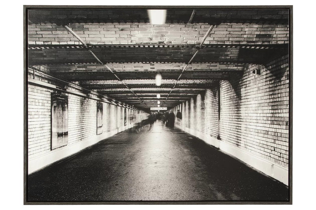 This canvas wall art will dress your blank walls in vintage industrial style. Featuring a one-of-a-kind black and white photo print on canvas, each piece is ready to hang and individually wrapped - Lifestyle Furniture