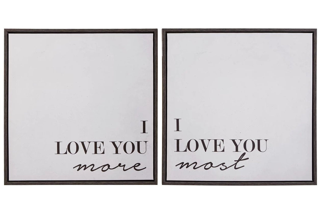 Black and white typography wall art on gallery wrapped canvas - Lifestyle Furniture