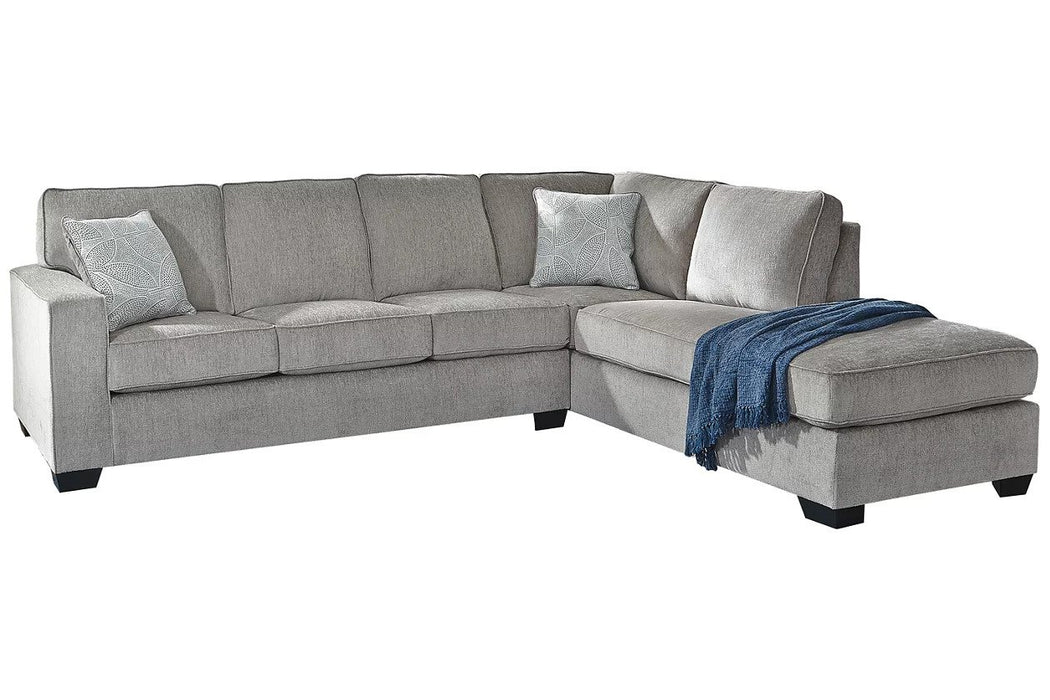 The Kingsburg  Alloy Sectional is a modern-styled sectional that provides comfortable and contemporary seating for your living space.