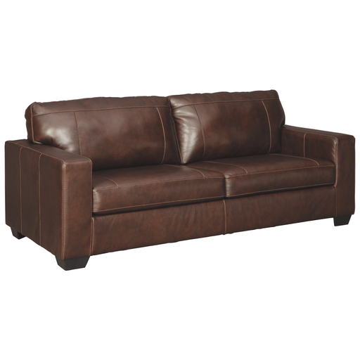 chocolate finish top grain leather sofa - Lifestyle Furniture