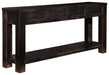 sofa table crafted from solid wood and finished with a weathered black finish - Lifestyle Furniture