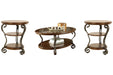 traditional style is accented by subtle metal legs, and a rich brown finish - Lifestyle Furniture