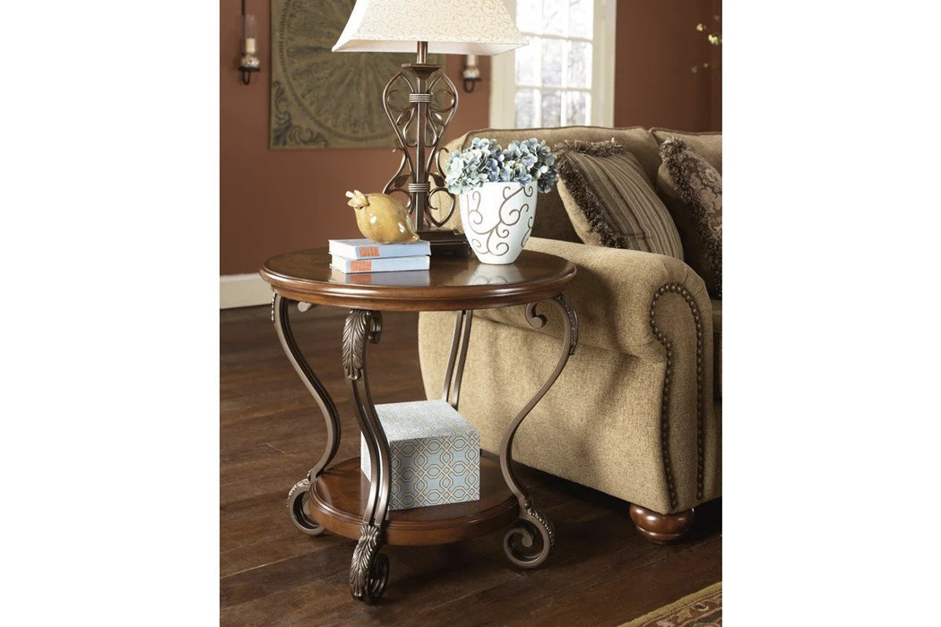 With black metal legs, a rich brown finish and its clean-lined design, this end table is the perfect addition to your decor - Lifestyle Furniture