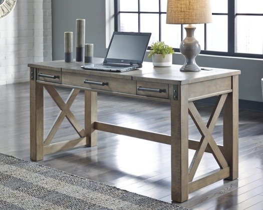 Bring the modern farmhouse style into your home office with our Aldwin Home Office Lift Top Desk.