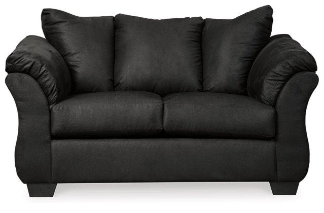 Spencer Black Loveseat - Lifestyle Furniture