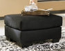 Spencer Black Ottoman - Lifestyle Furniture