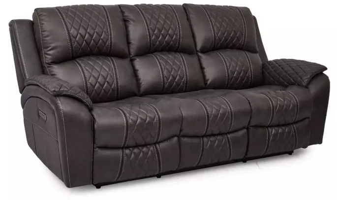this black reclining sofa offers a manual reclining mechanism that gives you the option to provide comfortable support when sitting and laying - Lifestyle Furniture