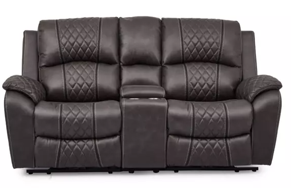 Dale 6-Piece Leather-Look Fabric Power Reclining Sectional - Black