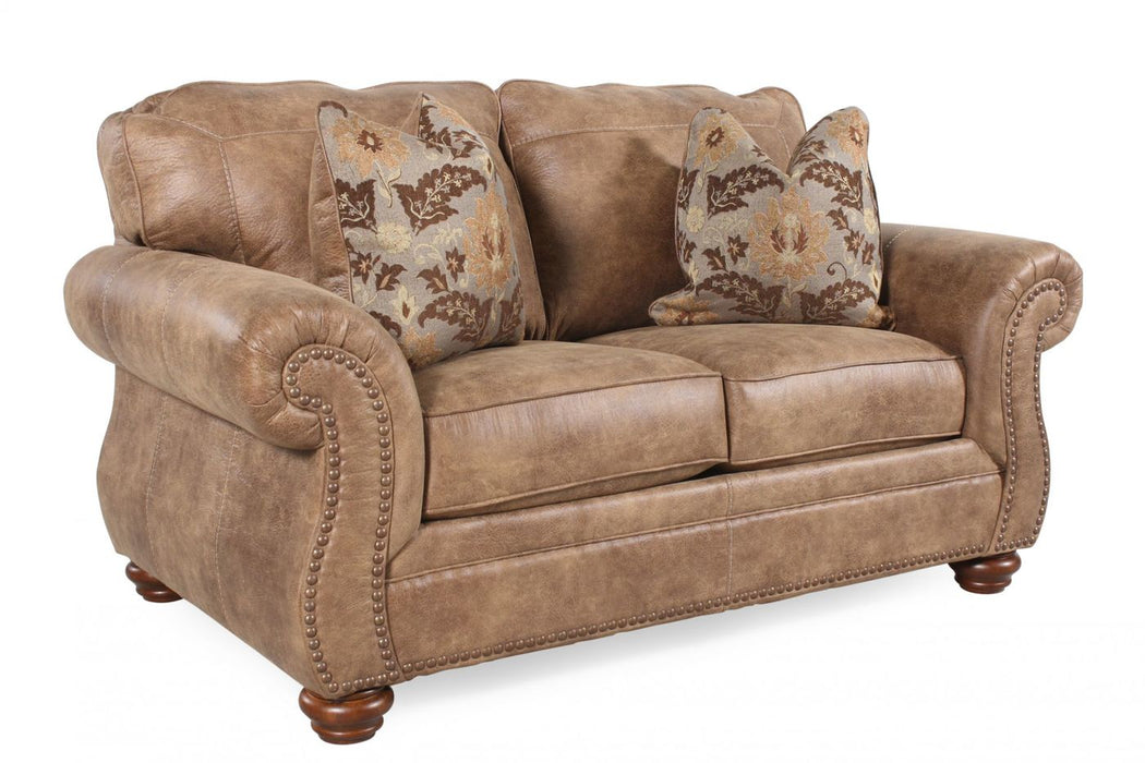 Its faux leather upholstery, rolled arms and button details add a touch of extravagance to any room - Lifestyle Furniture