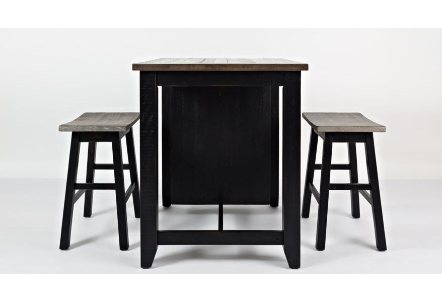 Madison Country Black 3pc Counter Set - Lifestyle Furniture