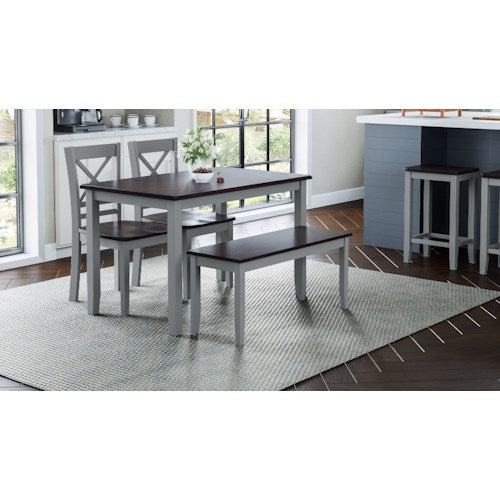 grey and brown blend dining set for small space - Lifestyle Furniture