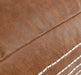 Ezekiel Vegan Leather Brown Pouf - Lifestyle Furniture